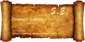 Semegi Emese névjegykártya