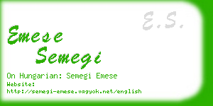 emese semegi business card